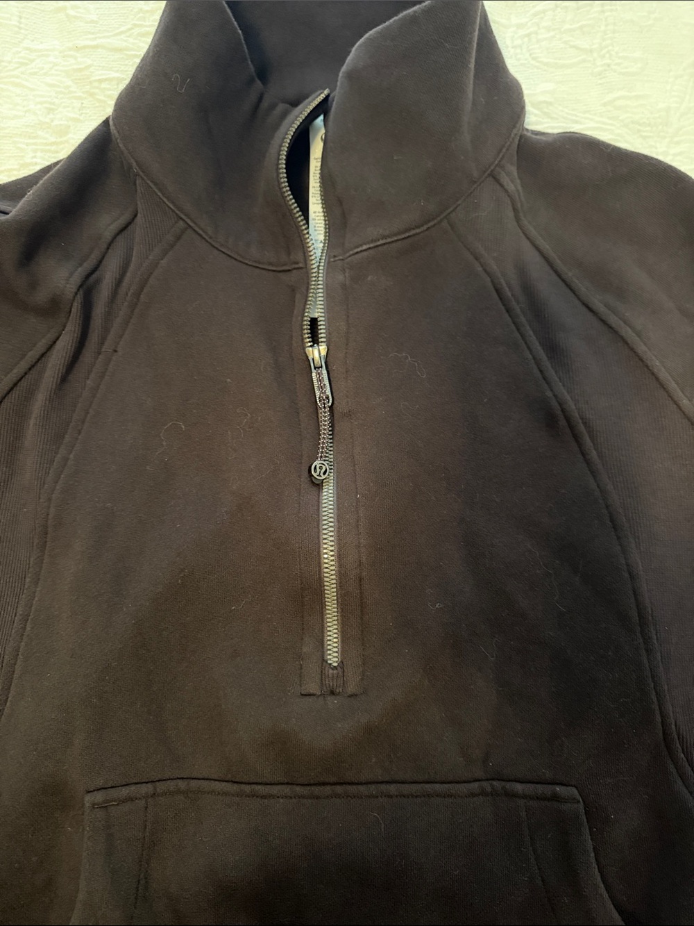 Lululemon Scuba Oversized Funnel Neck Half Zip dark brown black size m/l new - Picture 7 of 10